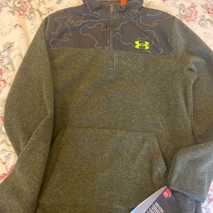 New with tag olive color youth medium quarter zip fleece sweater